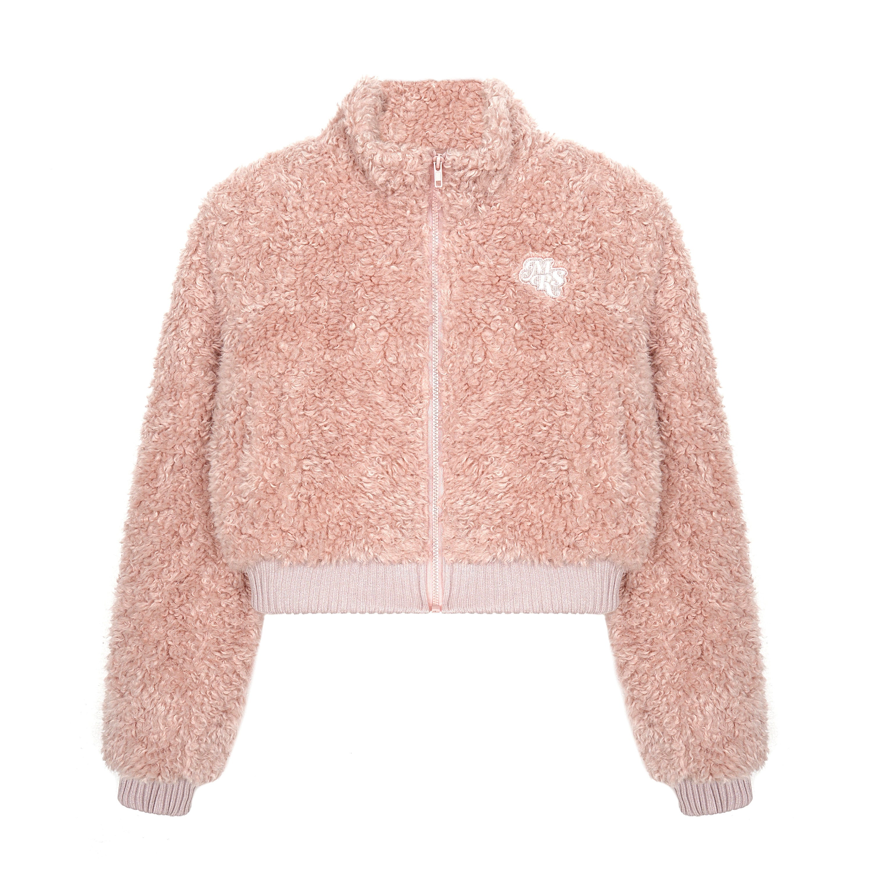EAHO Stand-up Collar Lamb Wool Short Cotton-padded Coat