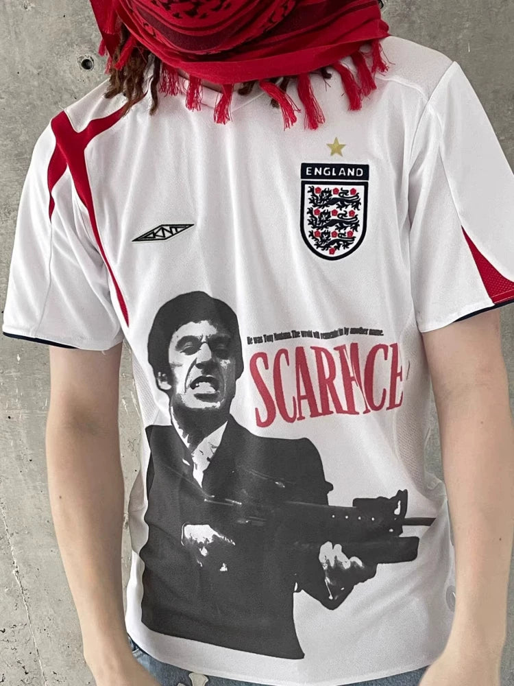 REMAKE England Portrait Print Nuo Football Short Sleeve