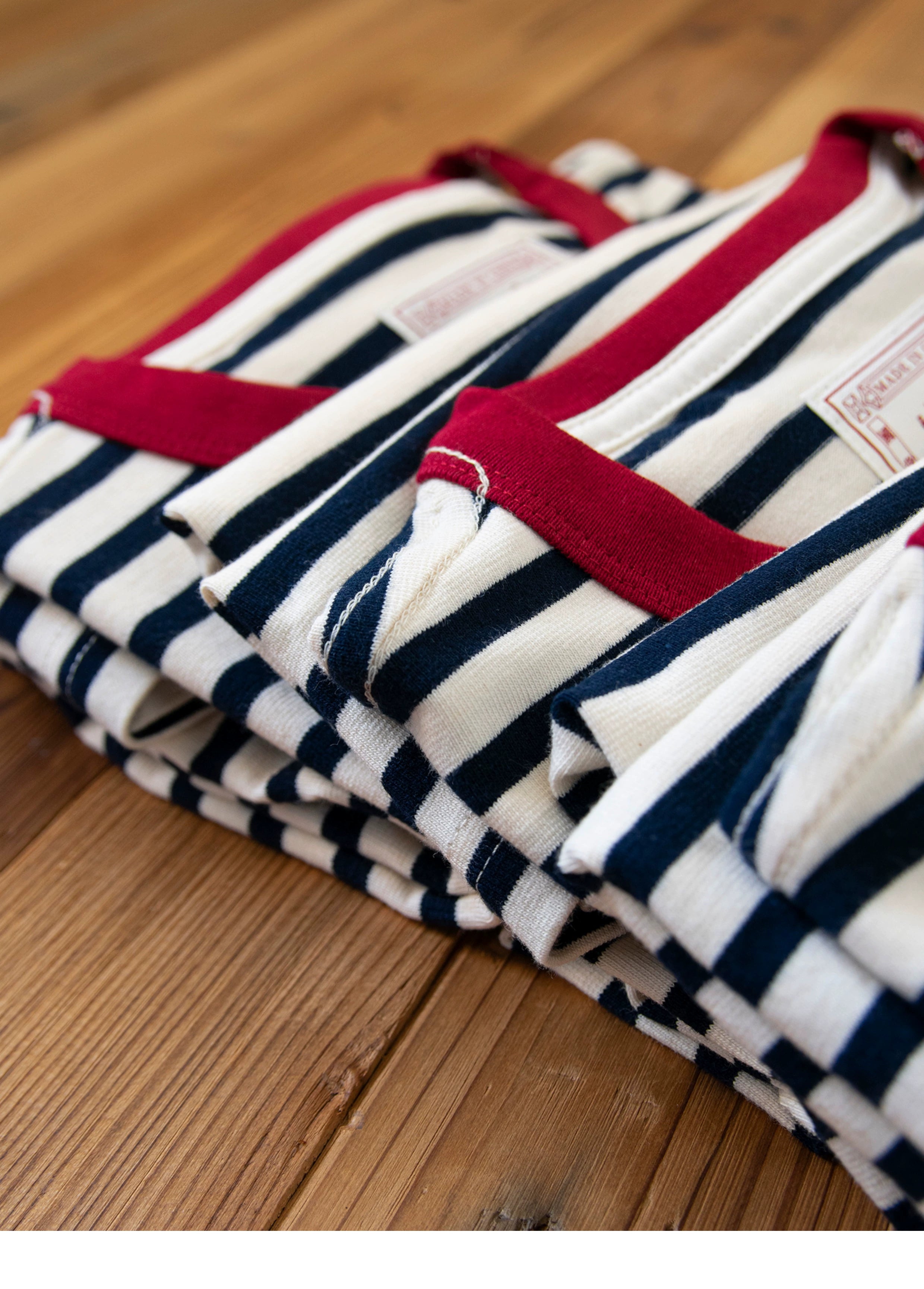 PrintAce Retro Sea Soul Striped Contrasting Loose Tee