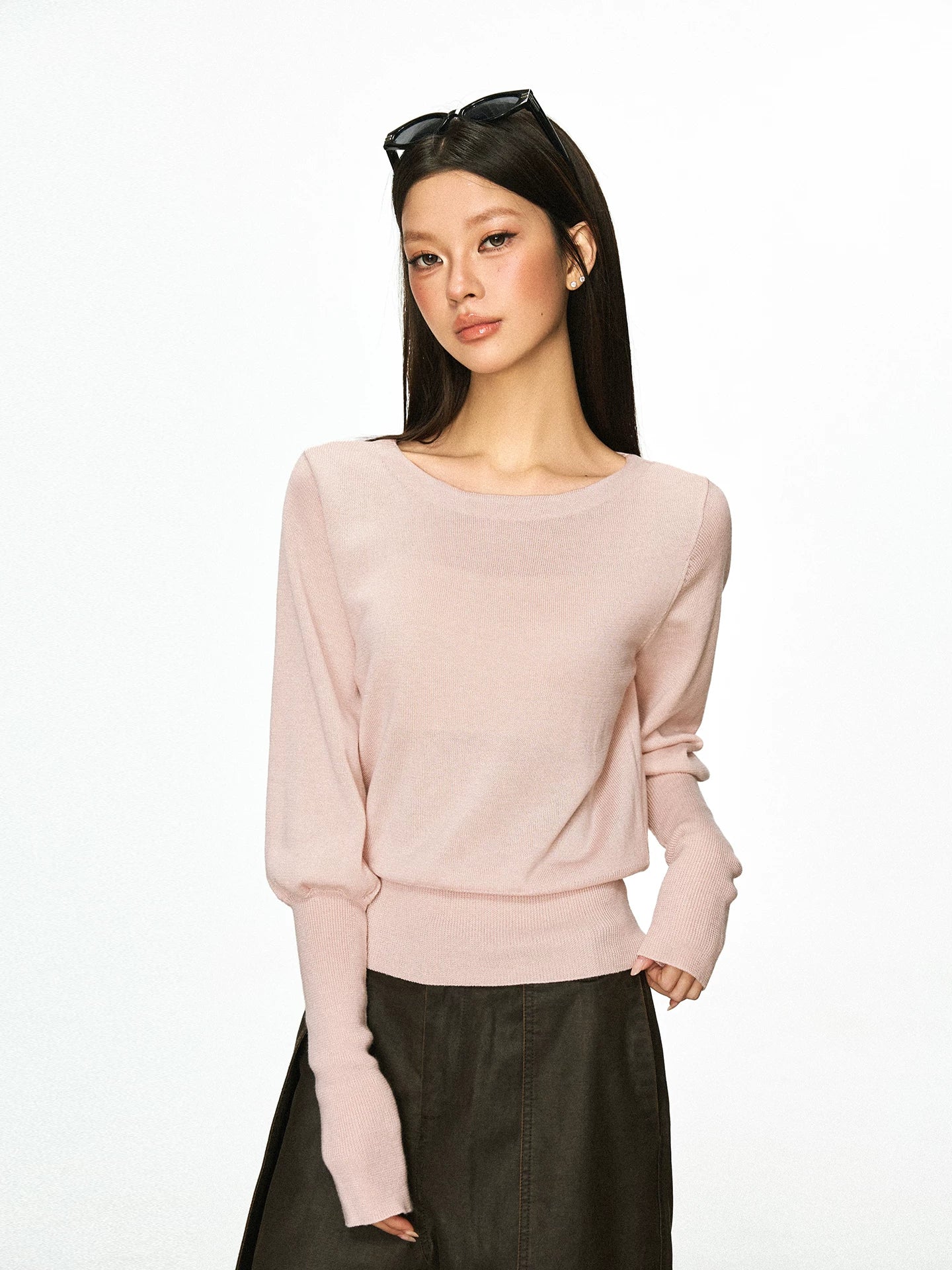 Cherry Melody | Vintage Loose Fit Wool-Blend Knit Sweater