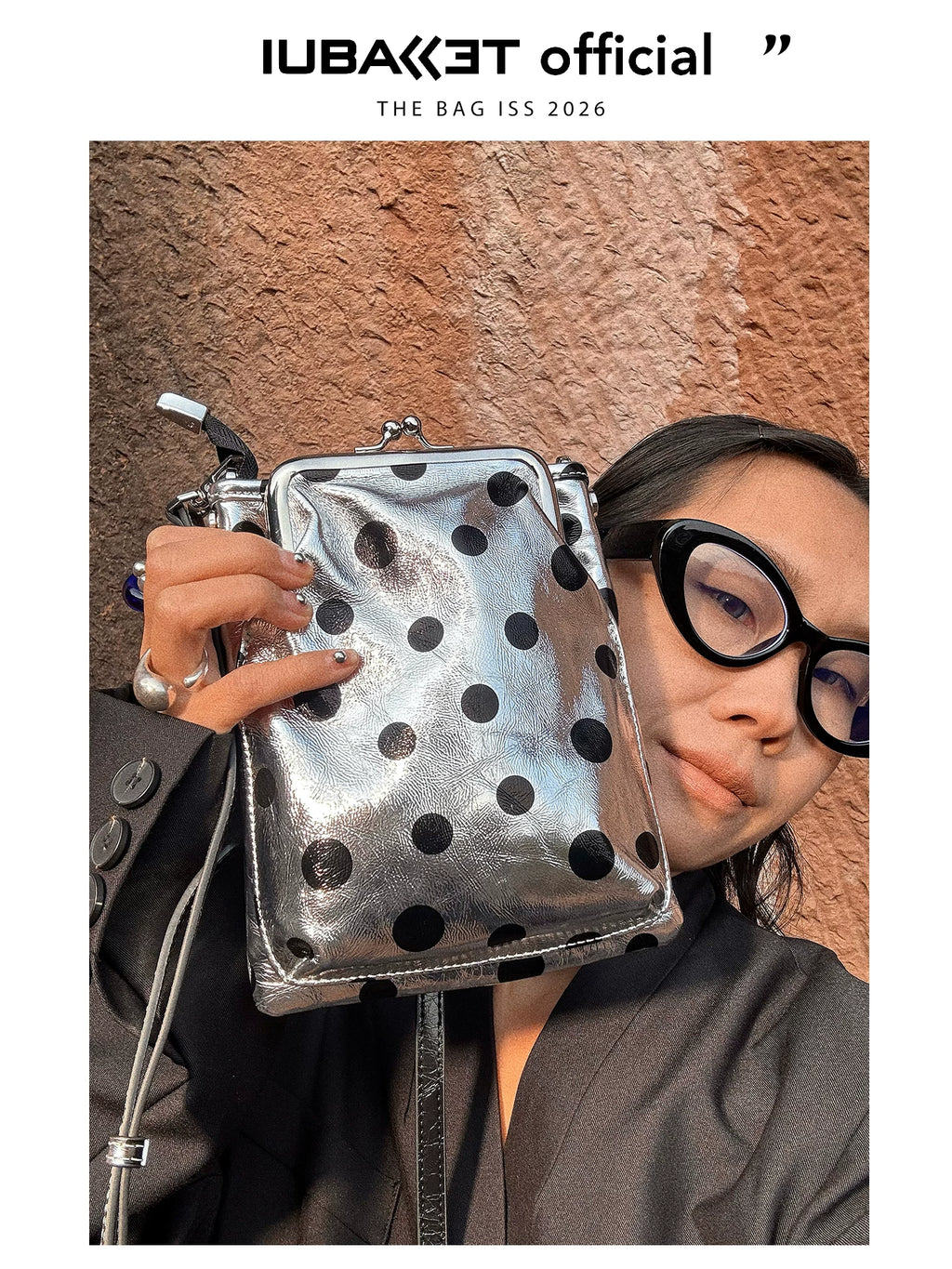 IUBALLET Polka Dot Mini Messenger Bag