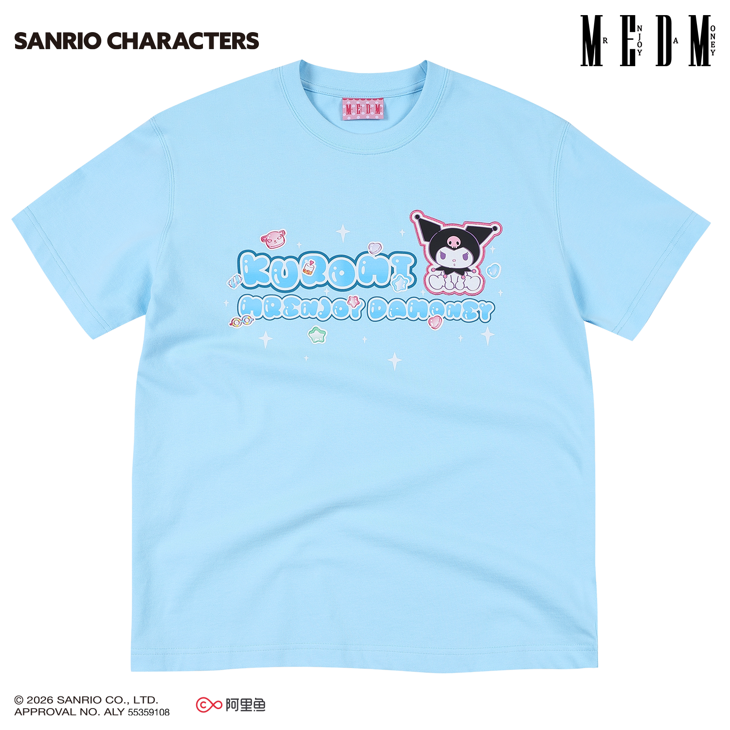 MEDM Cute Print Casual Round Neck Tee