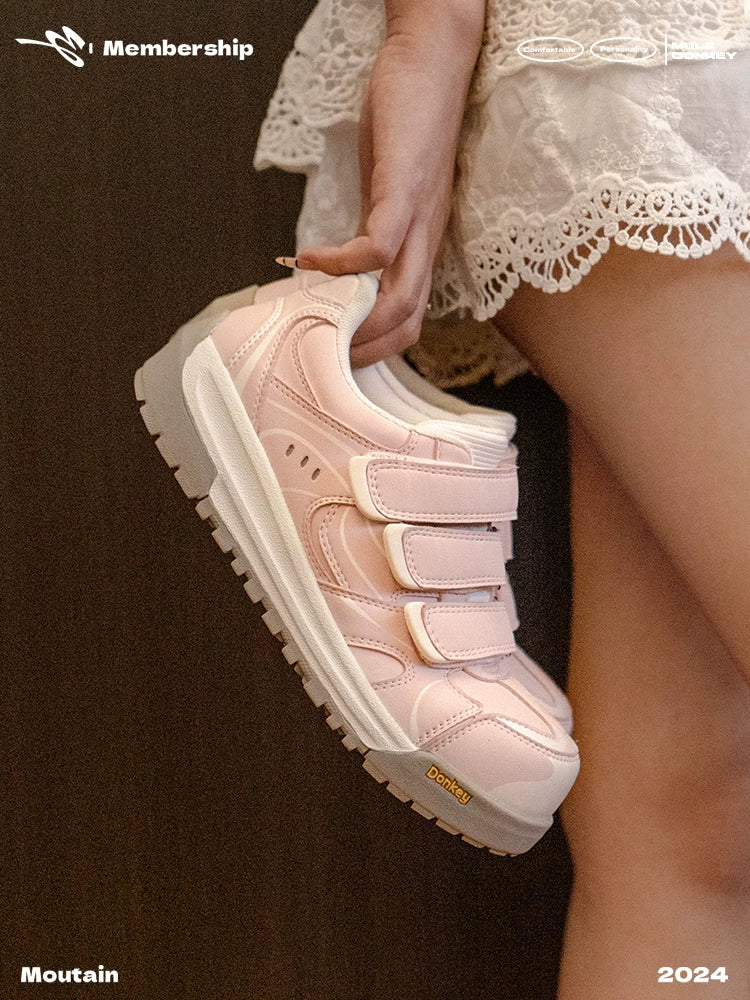 Donkey Sweet Cute Big Head Shoes Velcro Casual Shoes