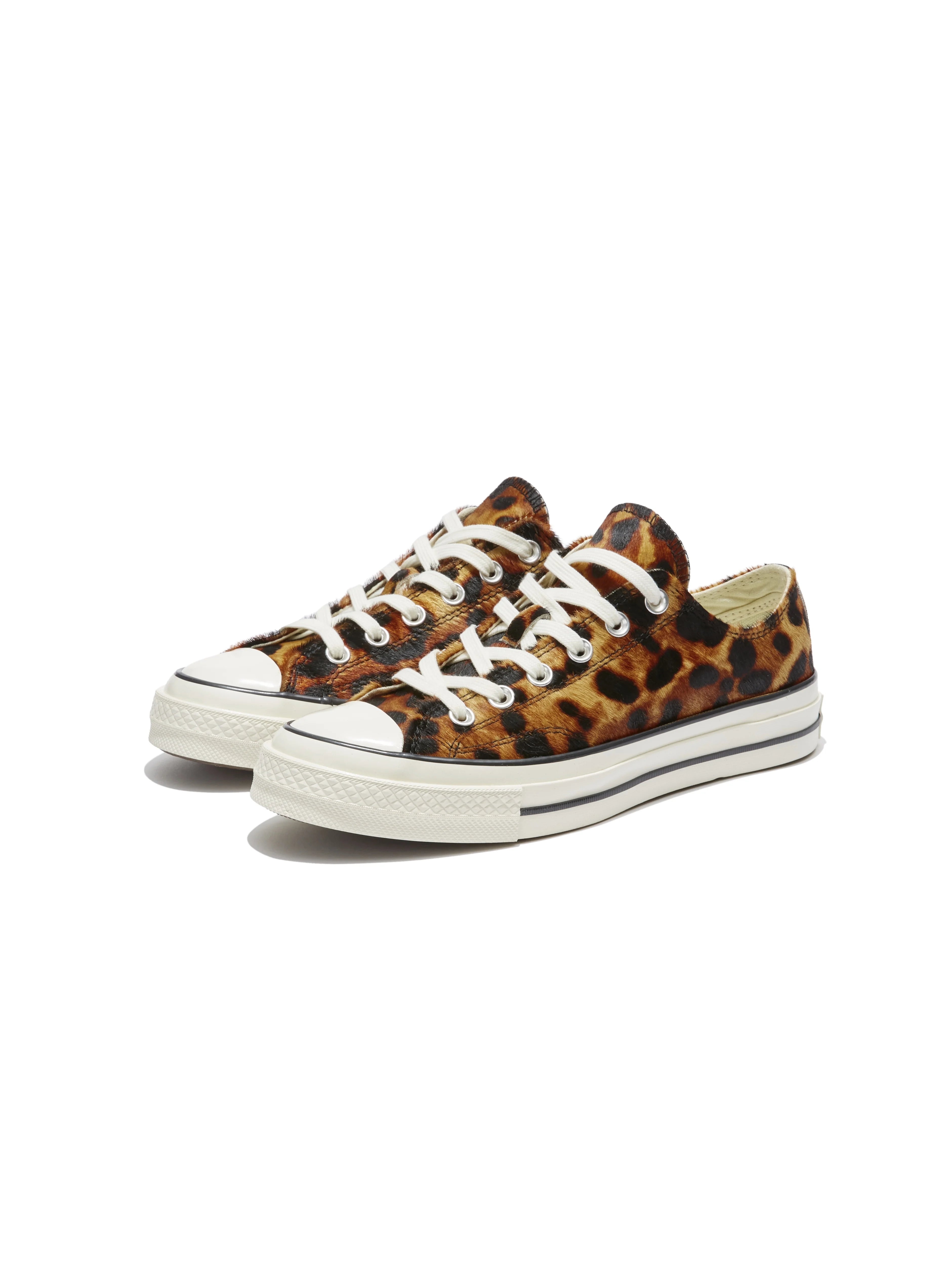 KUJOY Leopard Leather Leather Casual Board Shoes