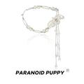 ParanoidP Pearl Flower Fringed Necklace