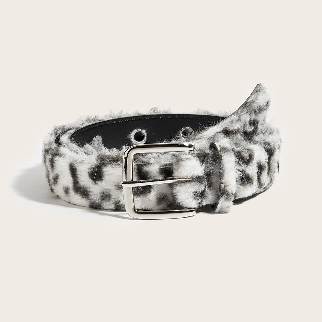 Intertek Pink Leopard Plush Stylish Comfort Belt
