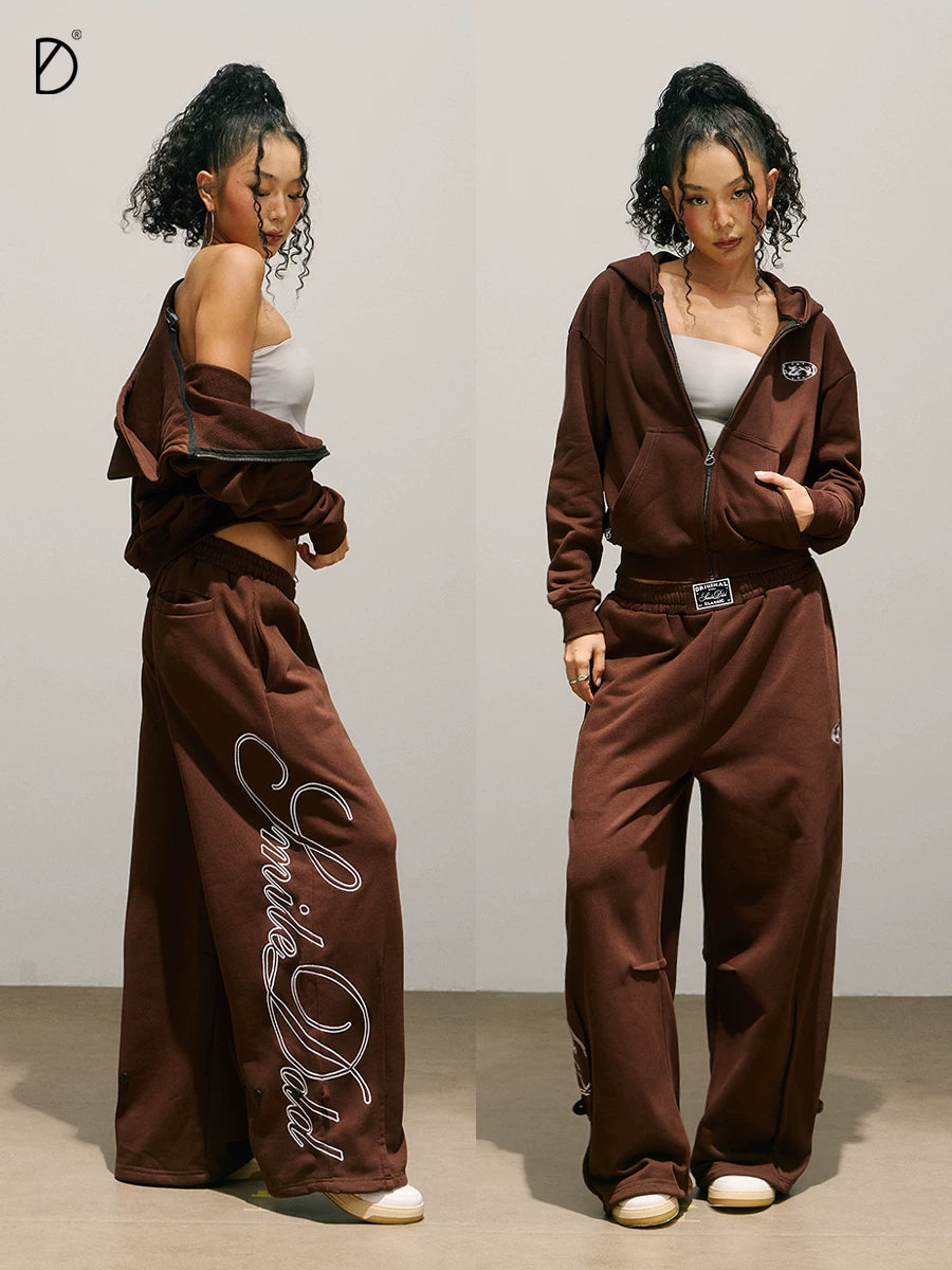 SMILEDDD Simple Cardigan Casual Sweatpants