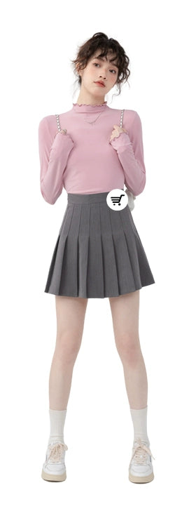 Cantonstory Shoulder Casual Versatile Bottom Shirt