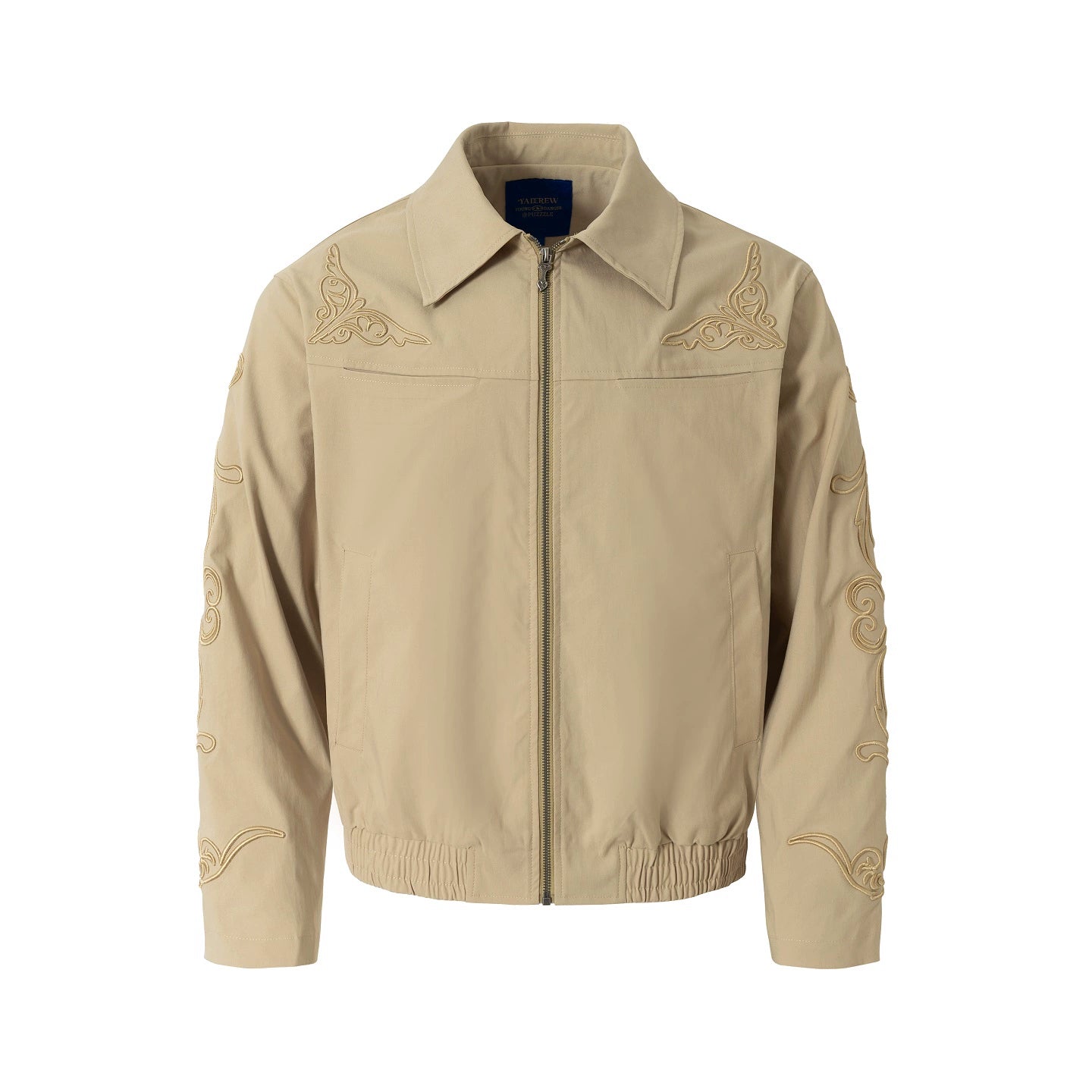 YADcrew Vintage Three-dimensional Line Carved Lapel Jacket