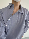 COLN Korean Loose Striped Shirt