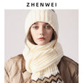 ZHENWEI Fair Island Style Scarf Hat Two-piece Set