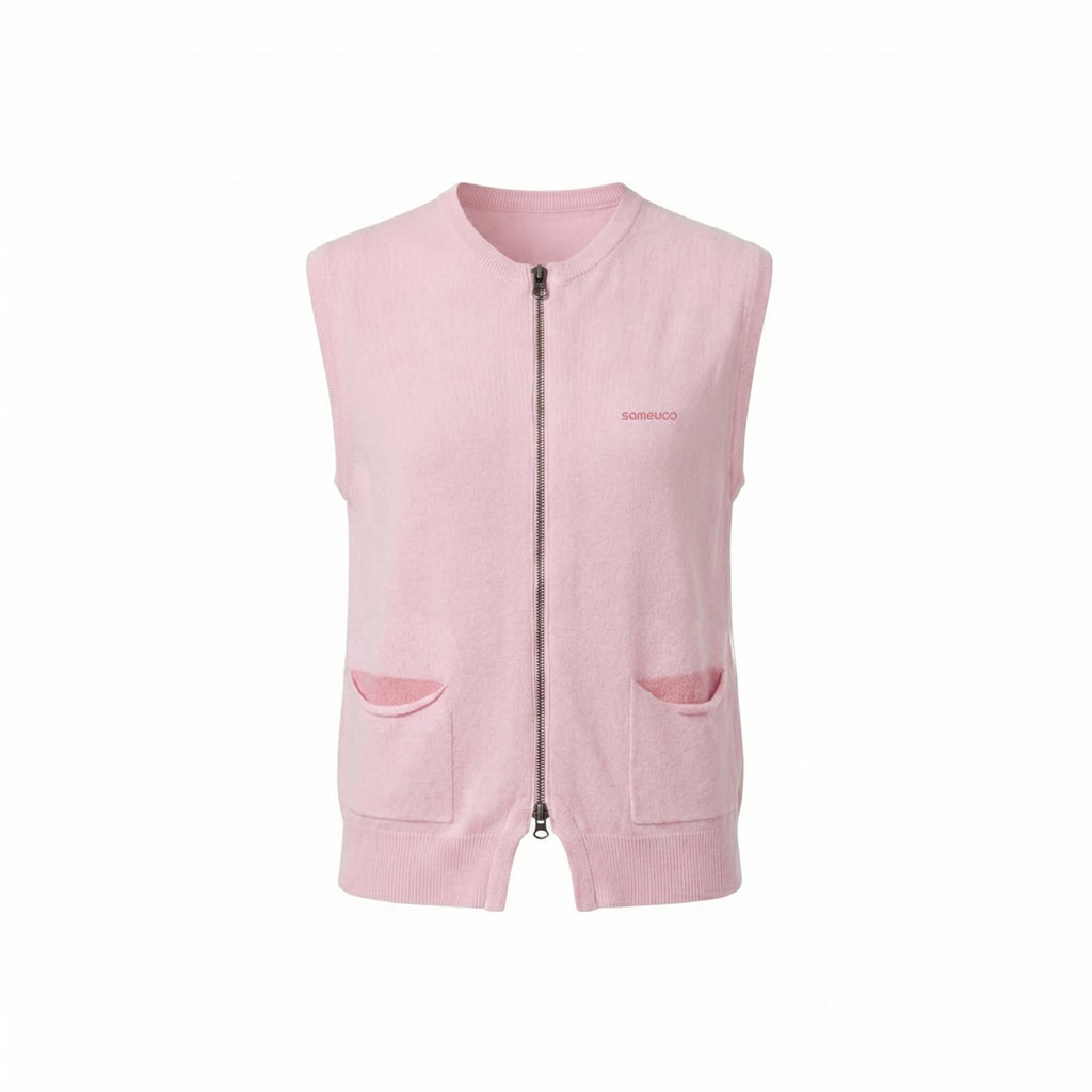Sameuoo Embroidered Casual Woolen Vest
