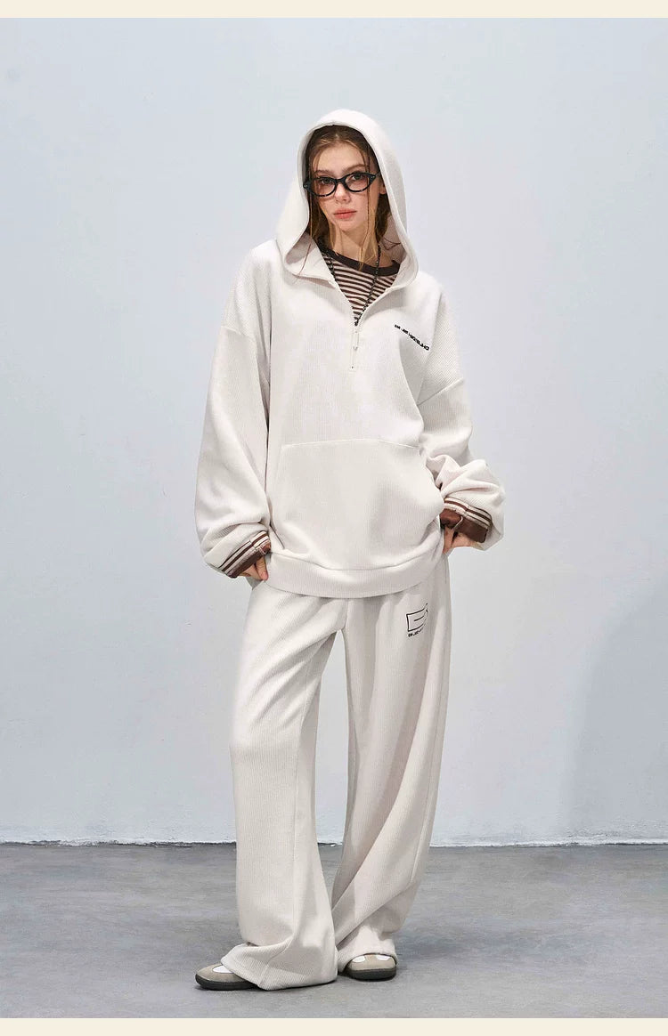 BJHG Red Corduroy Slack Sweatpants