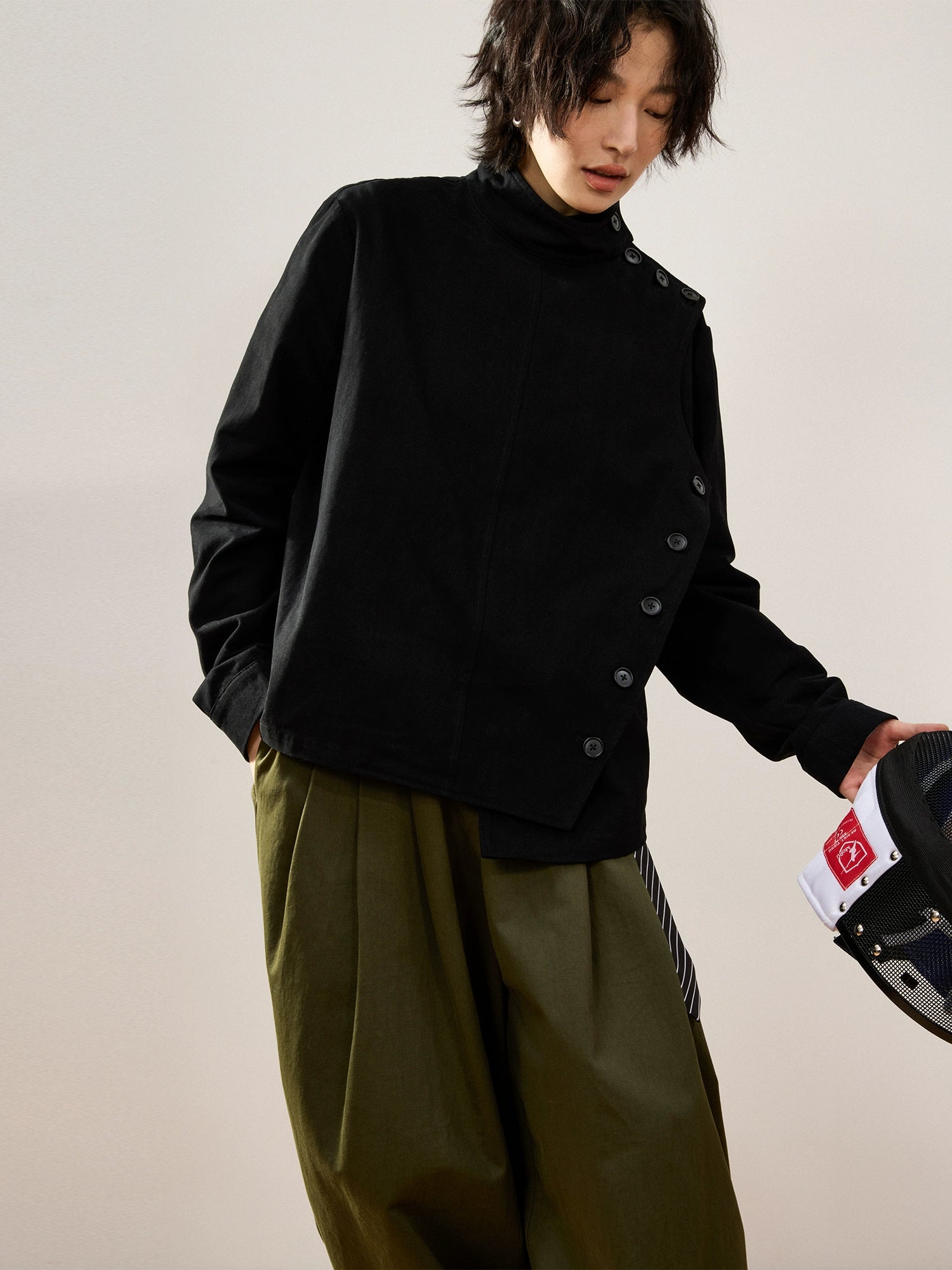 Sameuoo Vintage Irregular Design Jacket