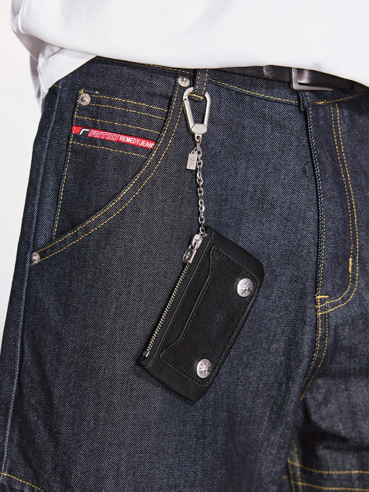 Remedy Horse Hair Snake Leather Card Bag Wallet