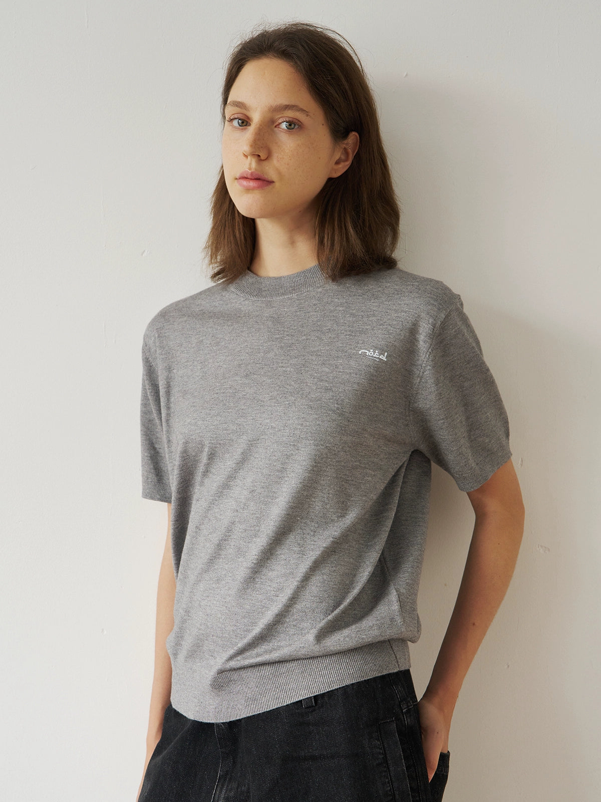 NOSD Casual Shoulder Knitting Tee