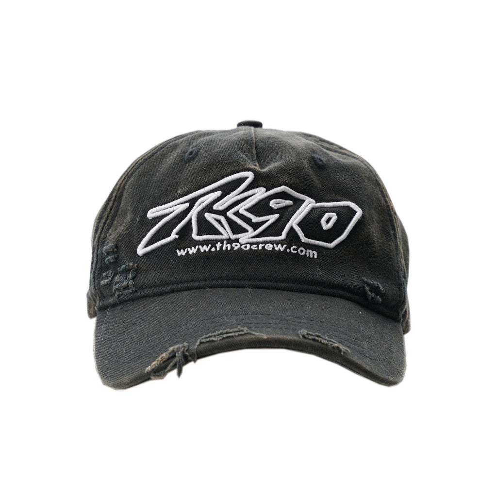 TH90 Retro Washed Three-dimensional Embroidered Cap