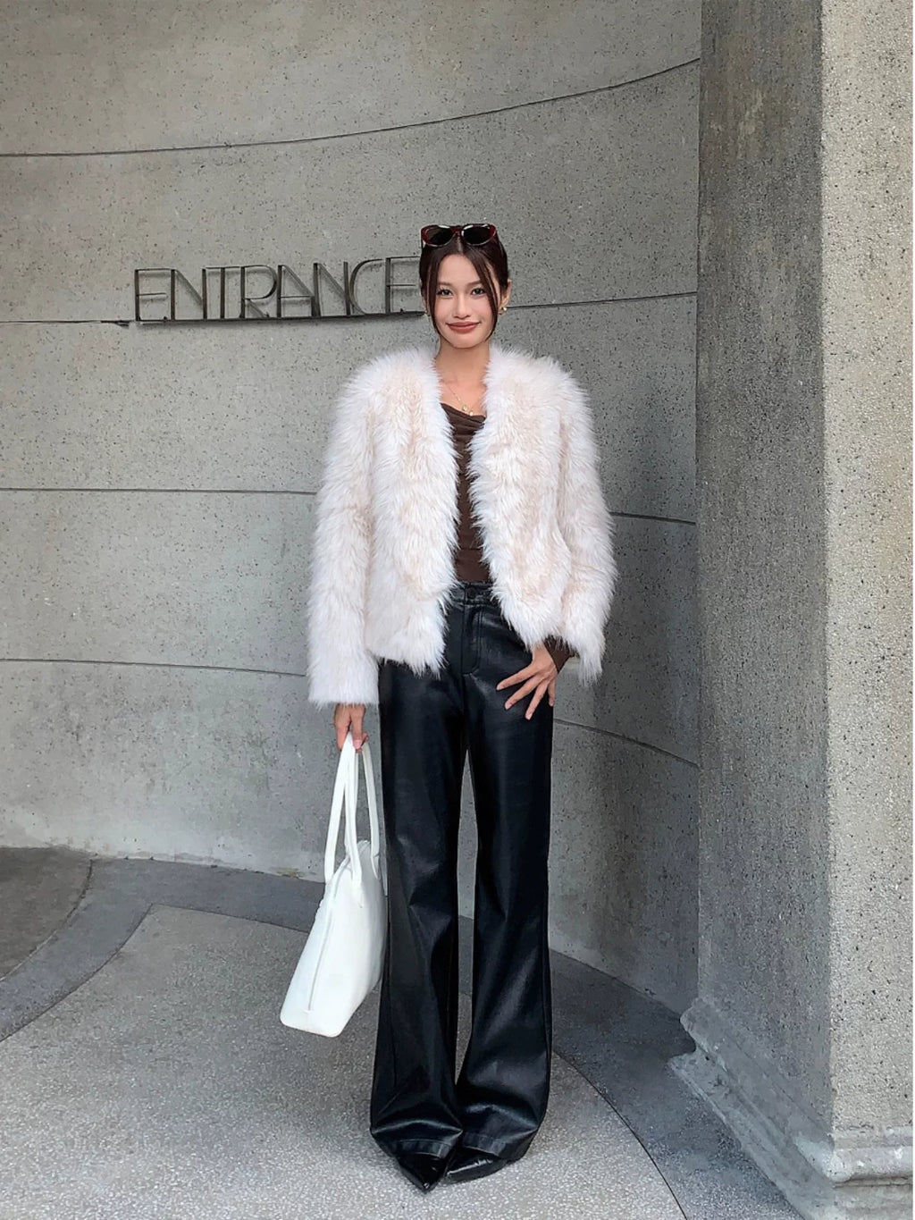 Ousph Casual Wide Leg Loose Thickened Straight Pants