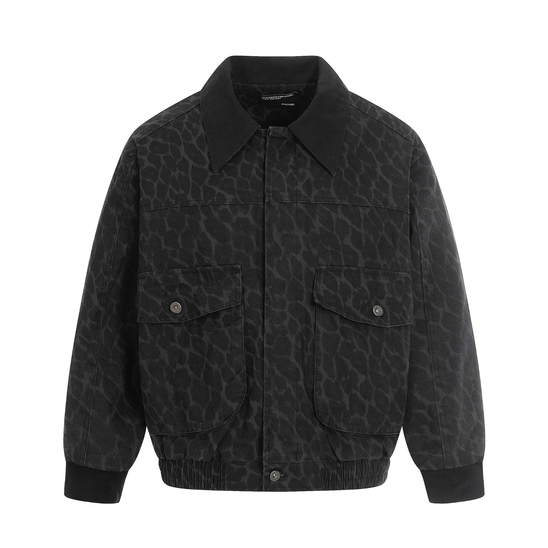 11KN Vintage Leopard Print Tooling Jacket
