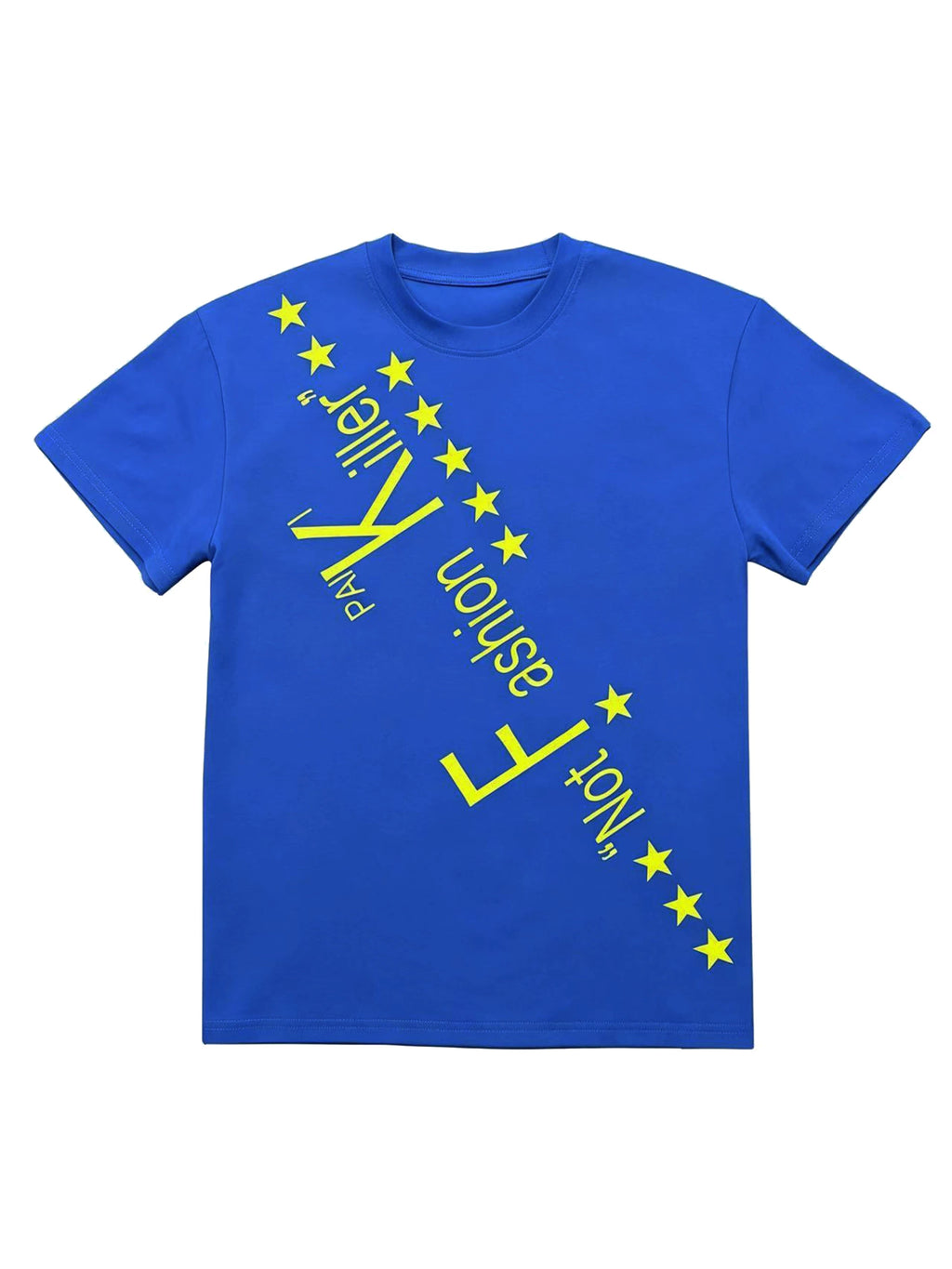 PAIKI English Tagline Front Shoulder Casual Tee