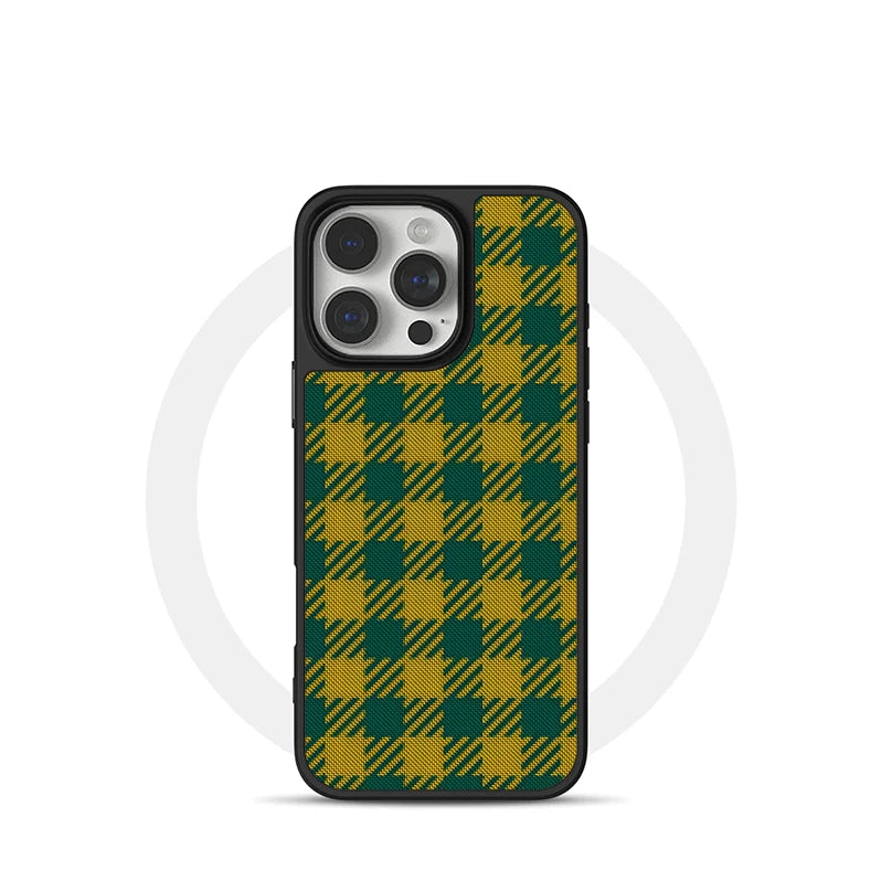 Pbcase Yellow and Green Square High-end Apple Phone Case