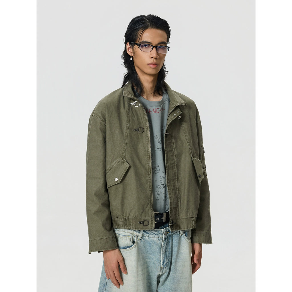 BTSG Vintage Vintage Textured Plane Buckle Jacket