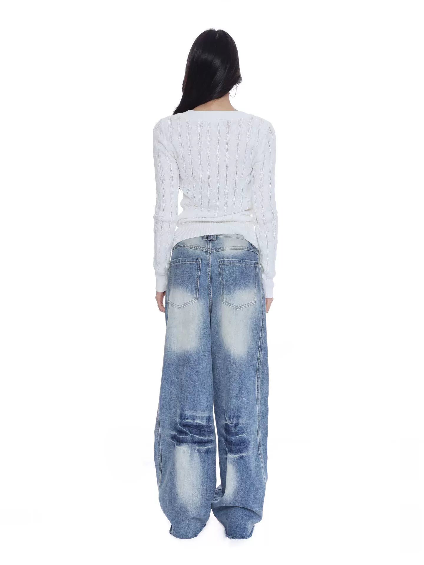 WITHMIN Vintage Skinny Straight Jeans
