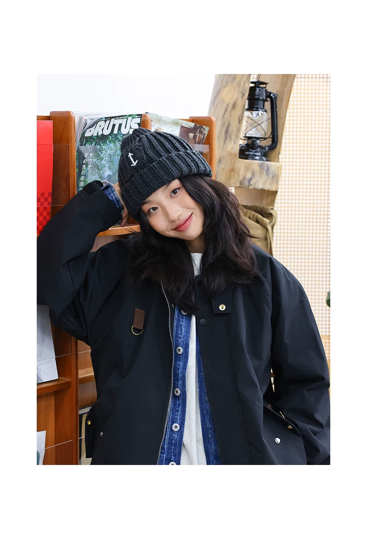 THE HOBOO Japanese Knitted Anchor Wool Cap