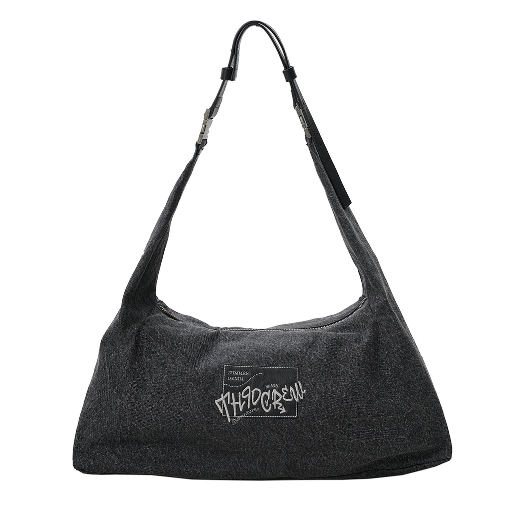 TH90 Retro Washed Denim Shoulder Messenger Commuter Bag