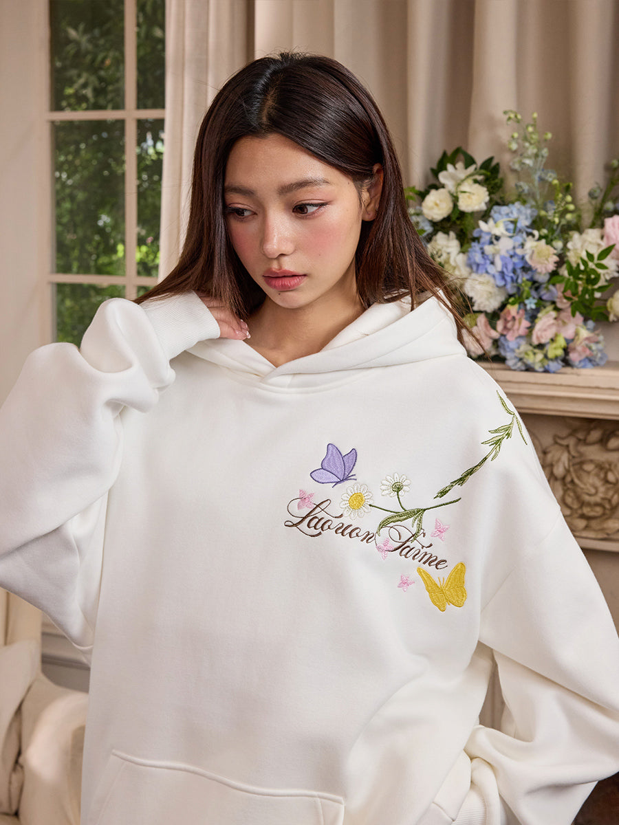 Harshandcruel 2025 Floral Embroidered Hoodie
