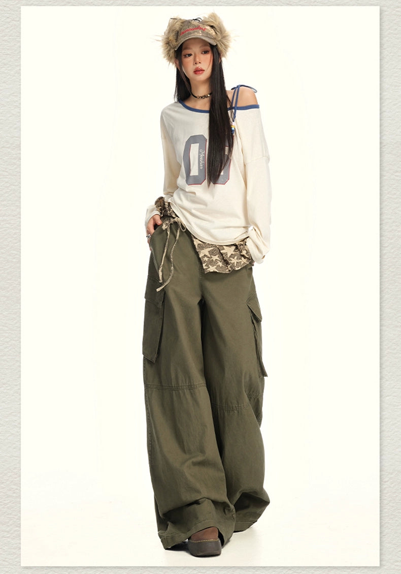 KPSR Lazy High Waist Loose Wide Leg Pants