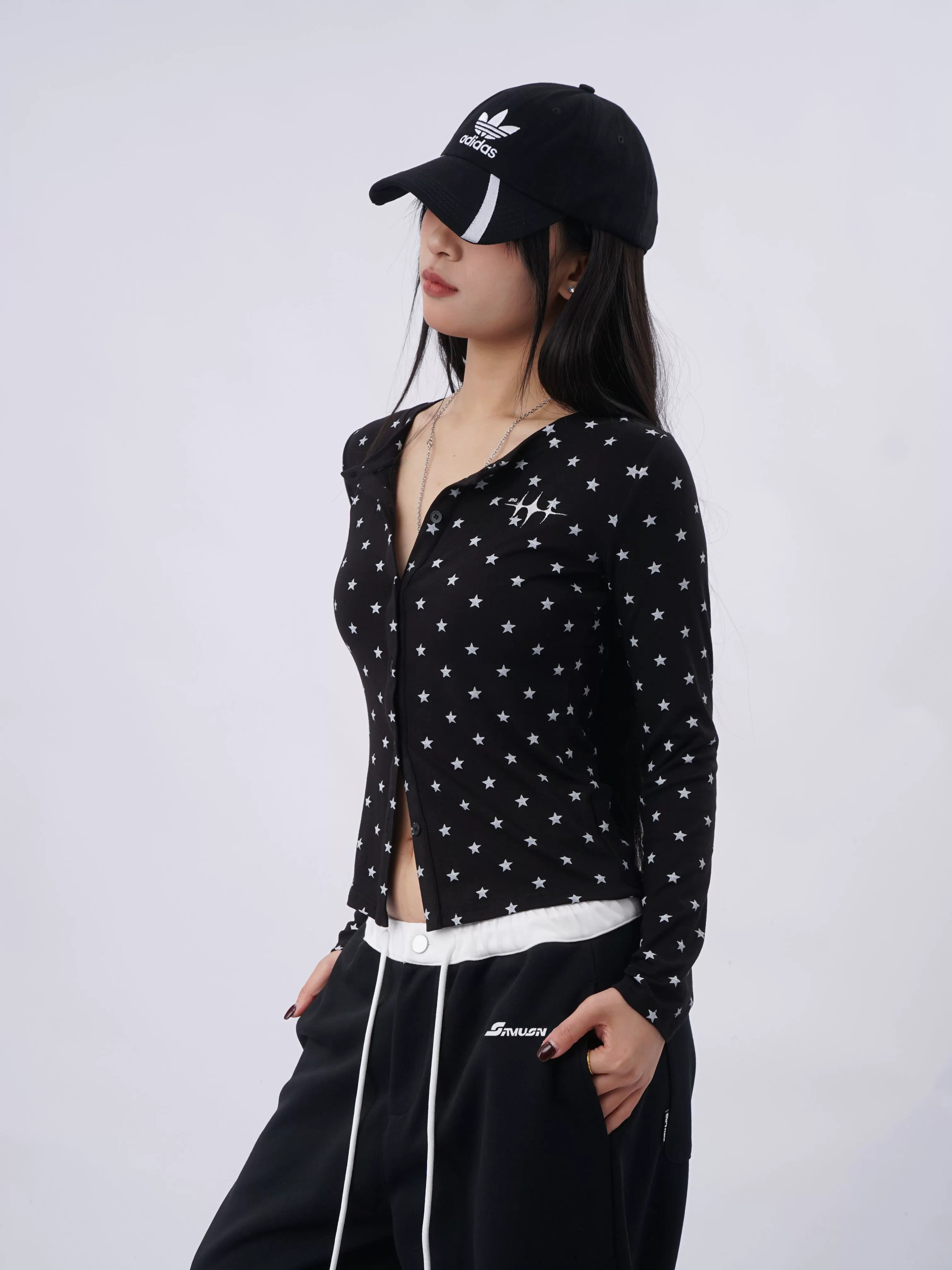 SAMUSAN Slim-fit Short Single-breasted Cardigan