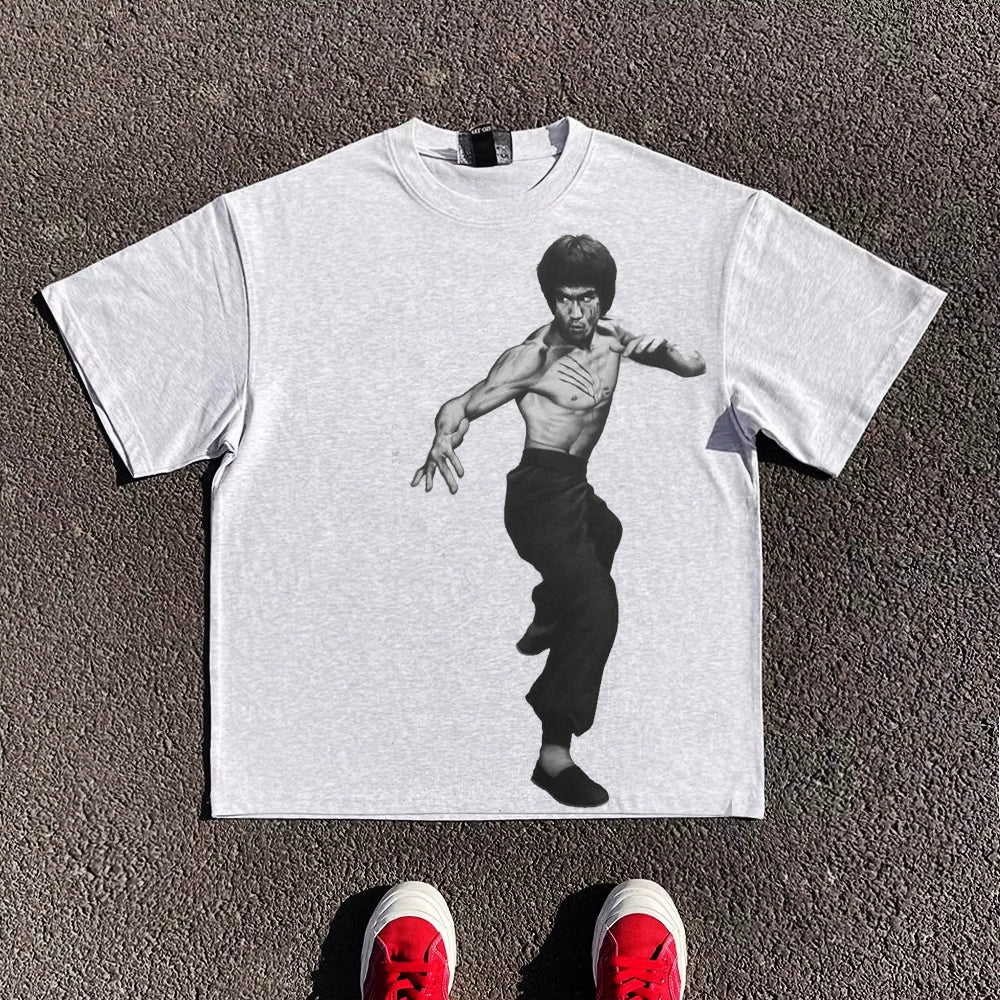 Wang Youbing Studio! BRUCE LEE 220g 100% Cotton Tee