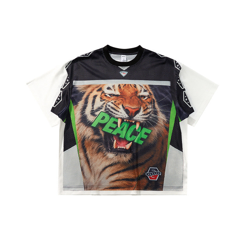 Inflation Tiger Street Digital Printing Breathable Short Sleeve