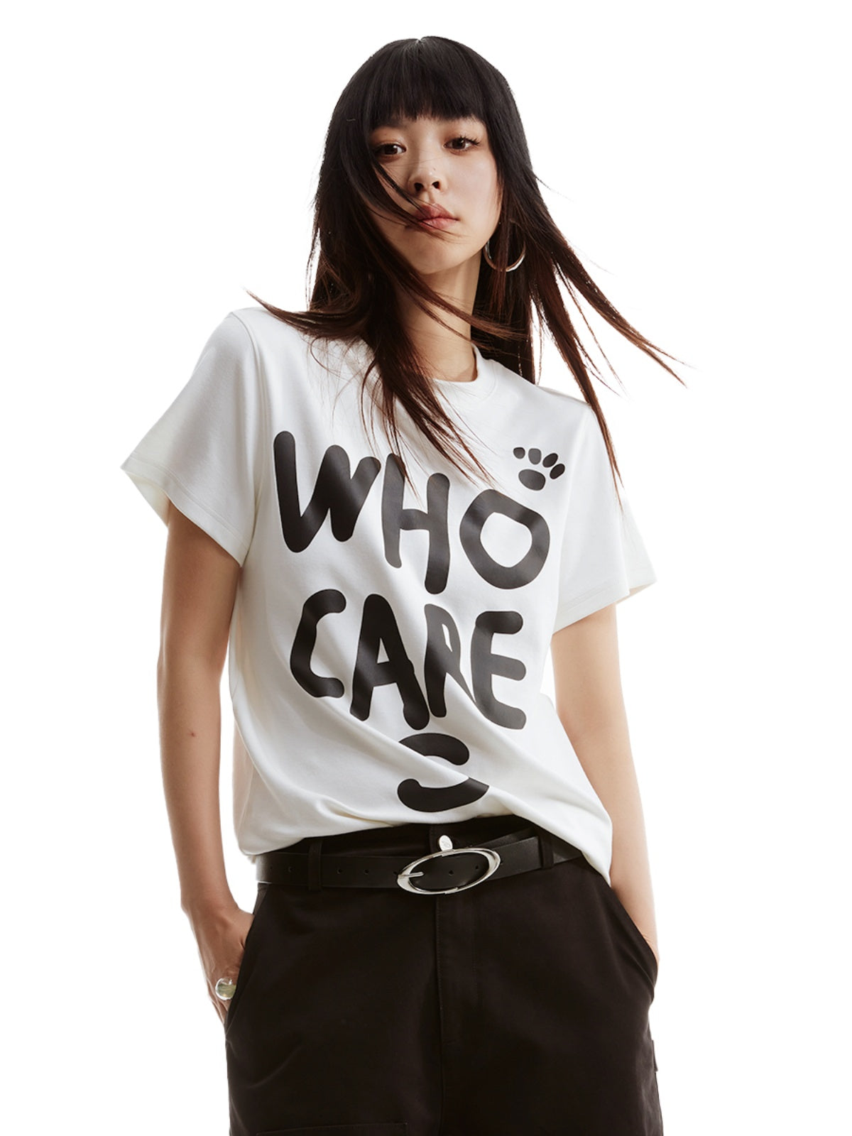 FUNKYFUN Alphabet Hand-drawn Font Printed Tee