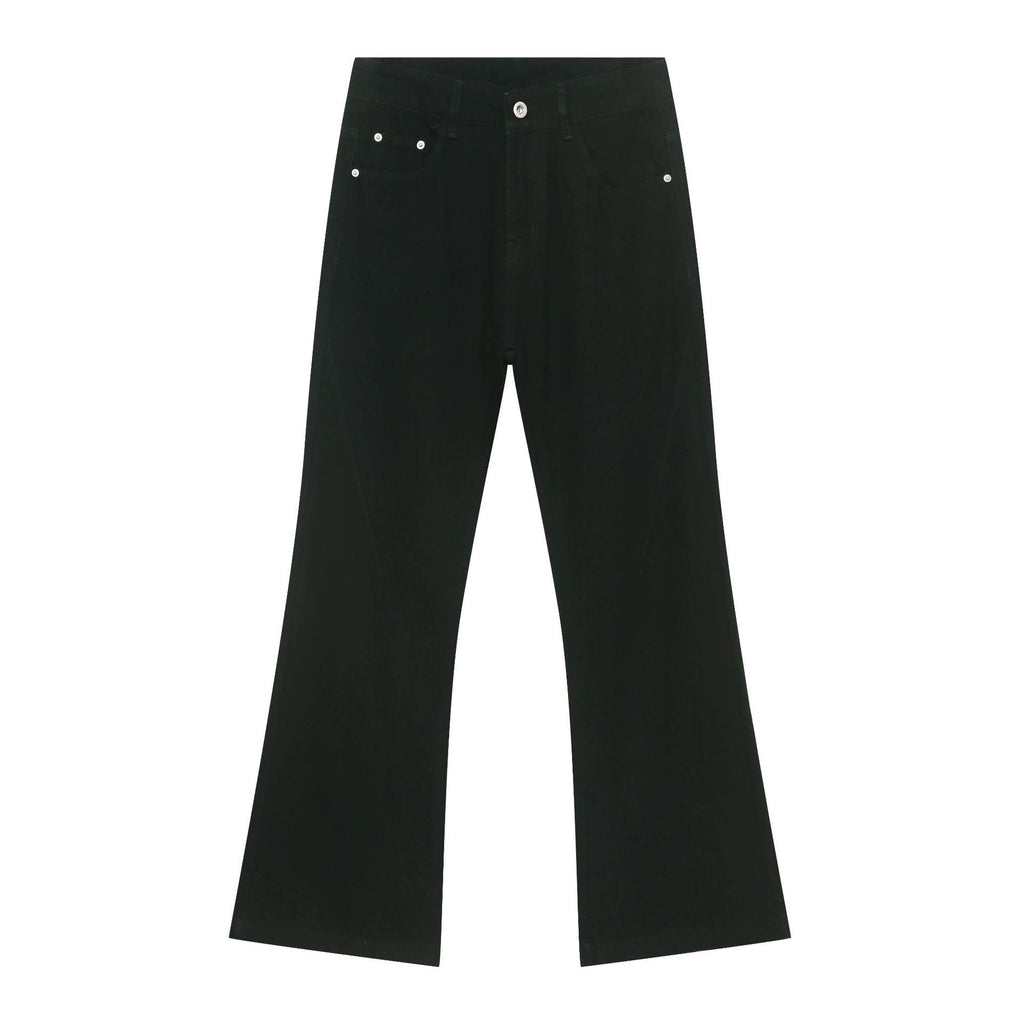 PUBLICRADIO Vintage Stitched Washed Denim Flared Pants