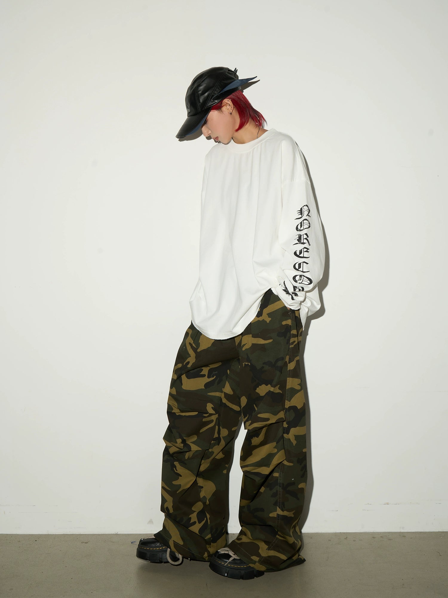 MICHINNYON Letter Print Casual Loose Long Sleeve