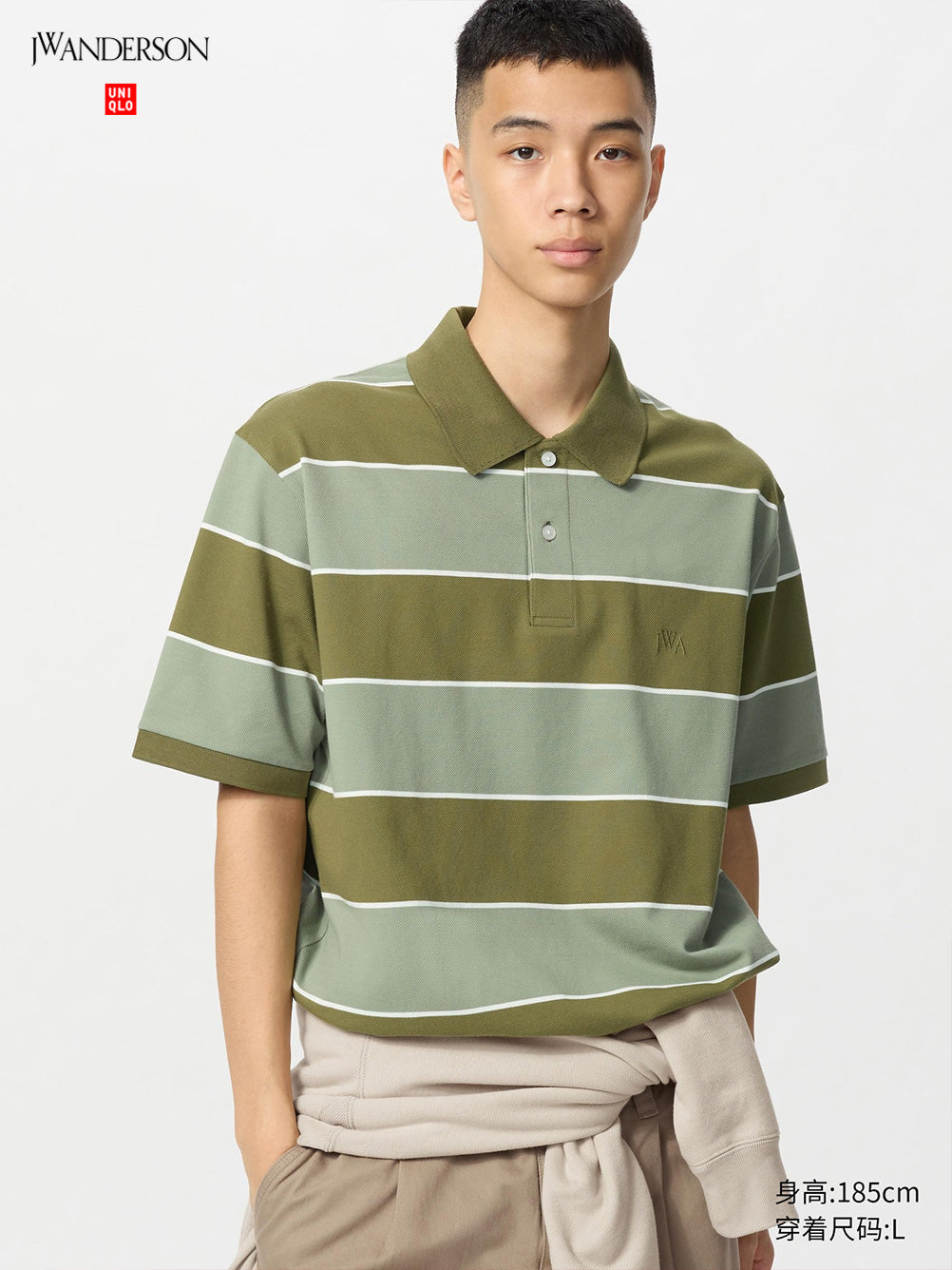 Uniqlo x JW men's and women's clothing fast-drying POLO shirt short-sleeved striped T-shirt casual fashion new 477677