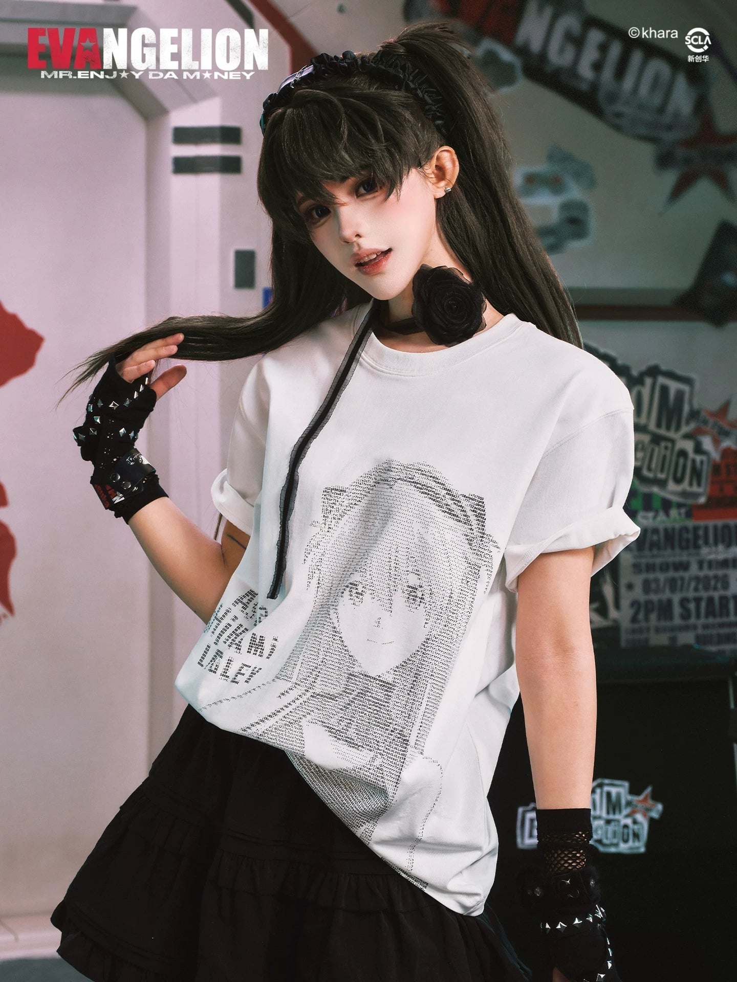 MEDM Loose Round Neck Versatile Tee