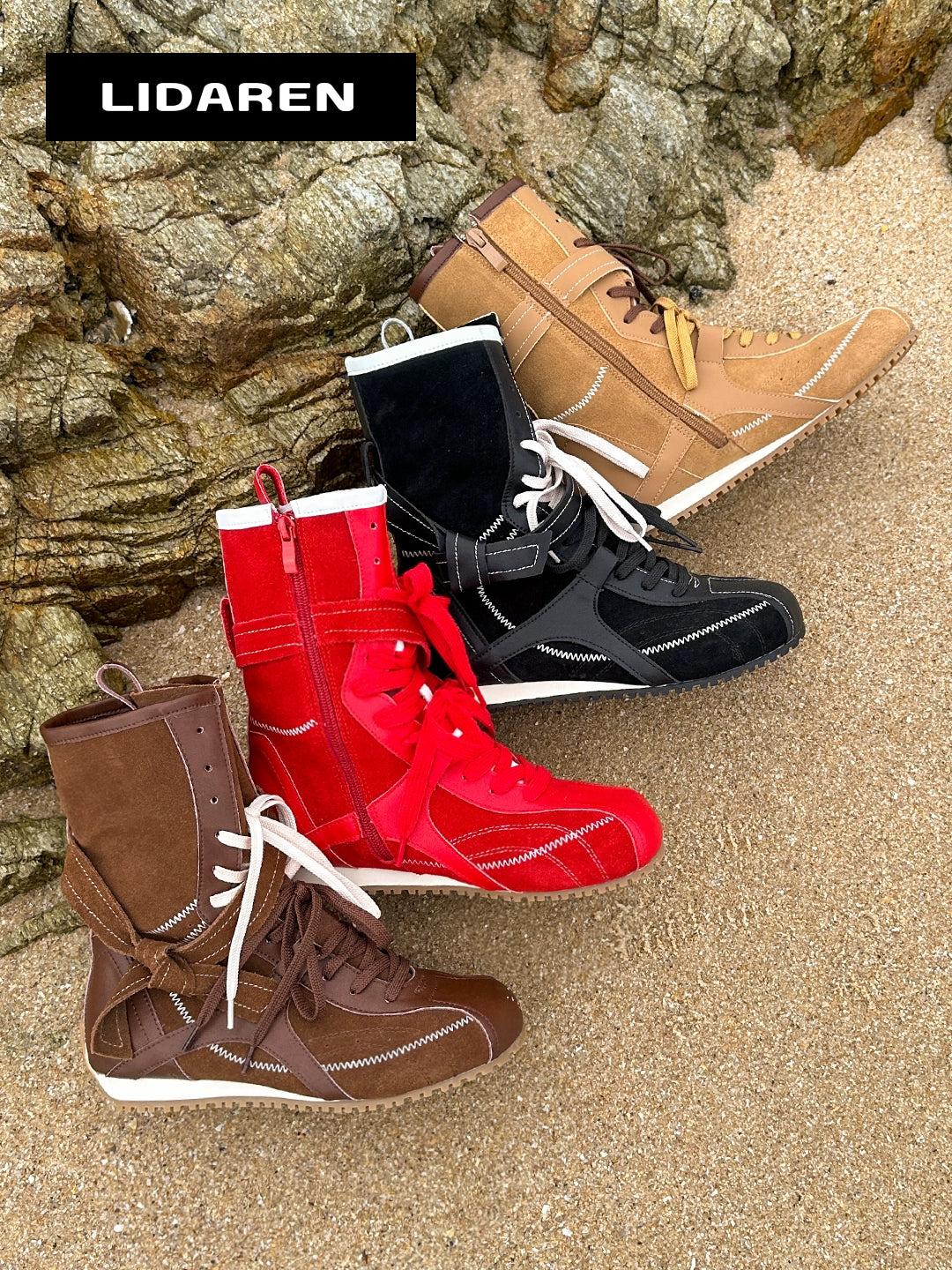 Lidaren Produced Leather British Sport Platform Western Cowboy Boots