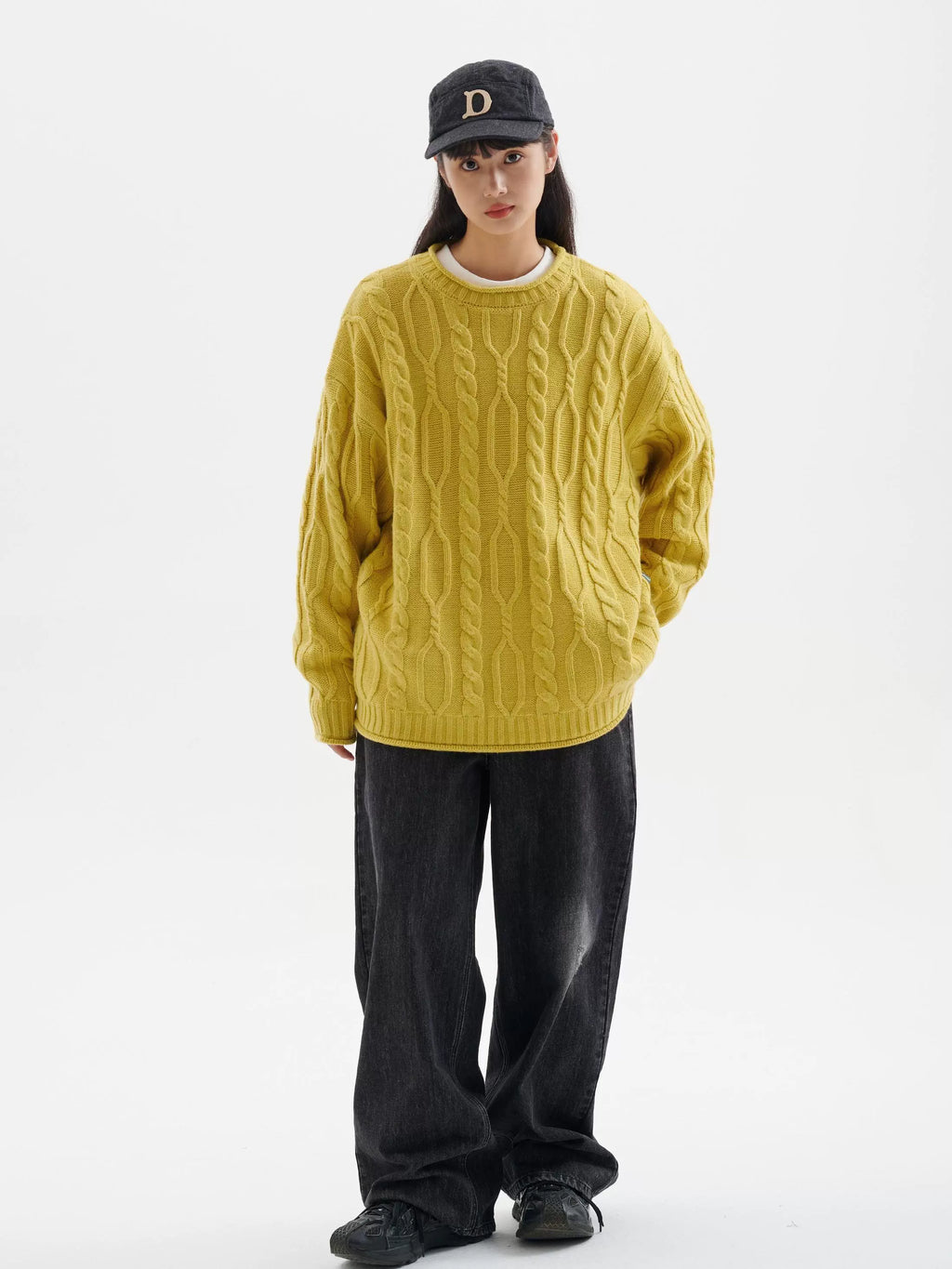 BUTTBILL 15% wool knitted 700G twisted woven sweater