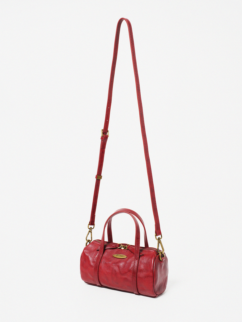 Momogigi Vintage Grip Cowhide Crossbody Bag