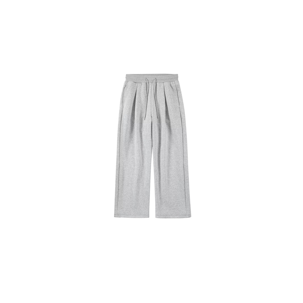 PLUS NO LOGO Loose Three-dimensional Pleated Straight Lazy Sweatpants