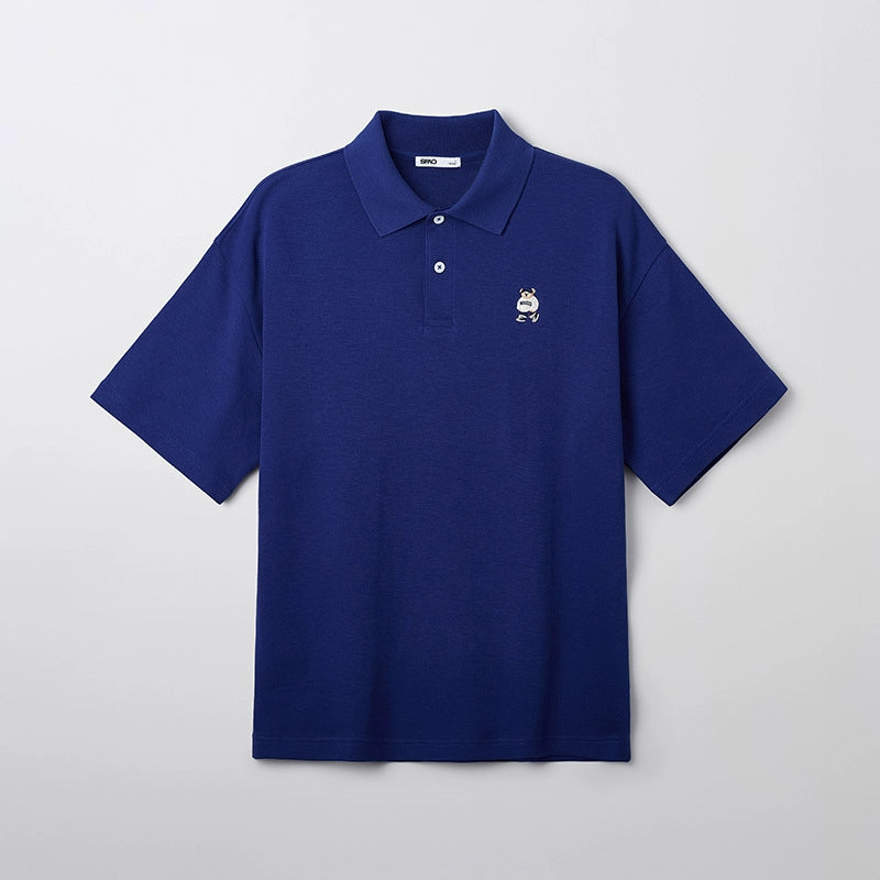 SPAO Korean Style Men's Bear Lapel POLO Shirt SPHWF24C50