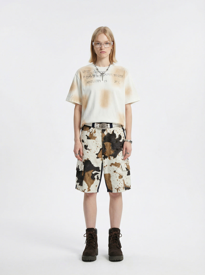 Inflation 305g Oversized Cotton Letter Short Sleeve Tee