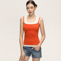 Anna Aneae Contrasting Slim Fit Fake Two-piece Sling Vest