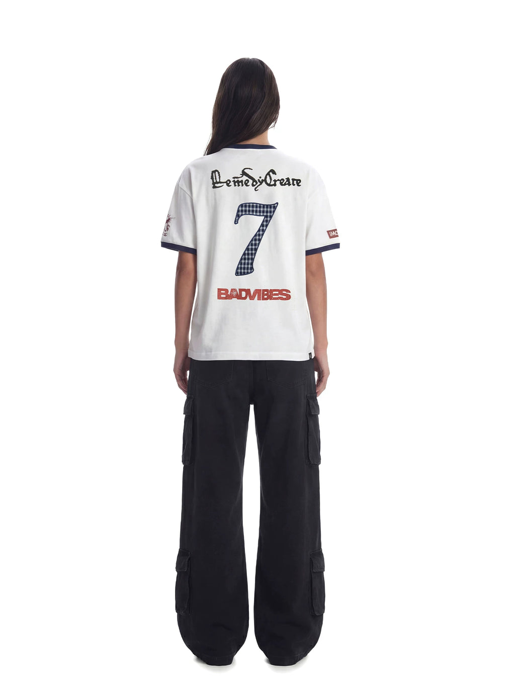 Remedy Vintage Loose Crew Neck Letter Print Tee