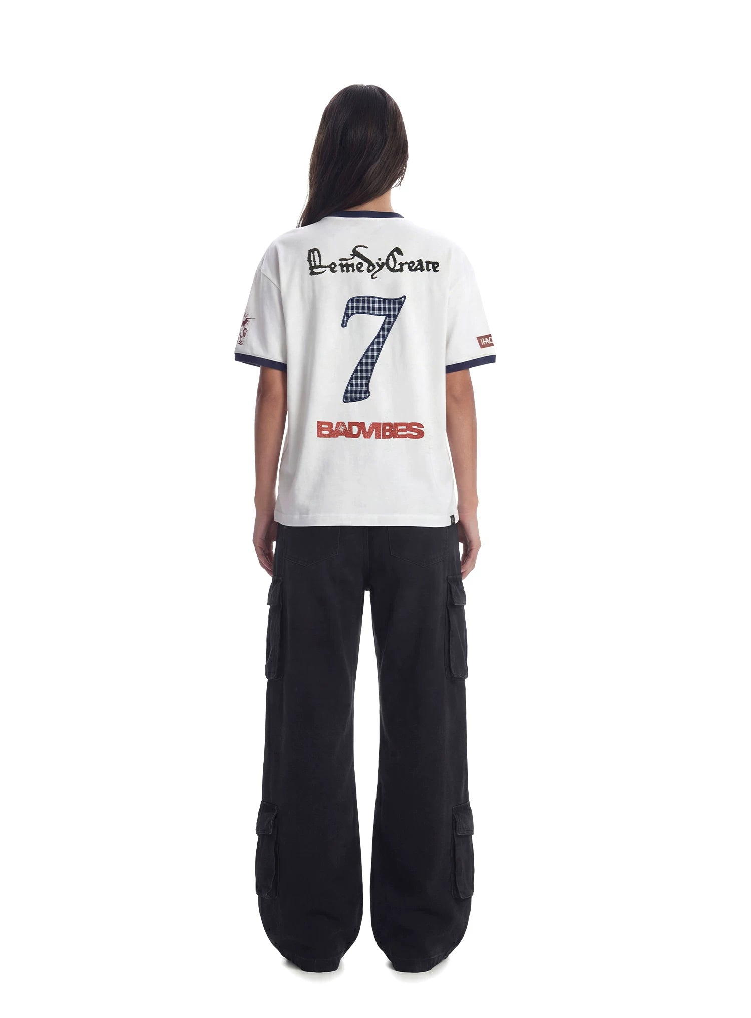 Remedy Vintage Loose Crew Neck Letter Print Tee