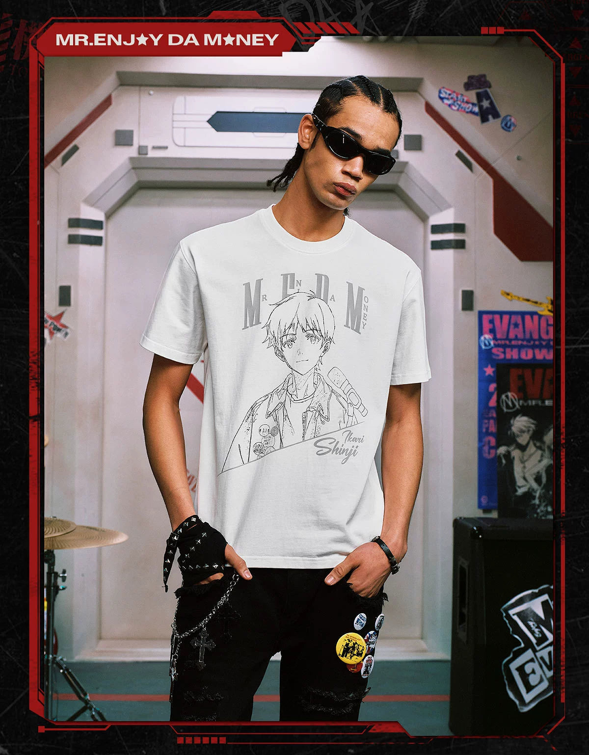 MEDM Character Bust Sketch Style Casual Versatile Tee
