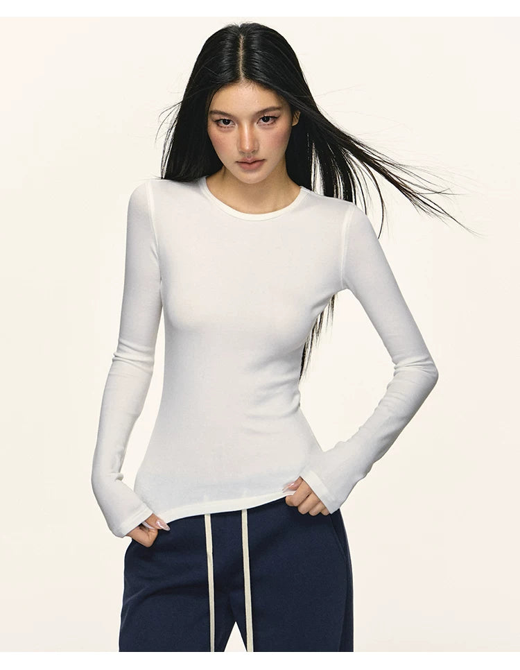 Anna Aneae Crewneck Slim Slim Long Sleeves
